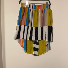 Most Amazing Skirt Ever With The Colors. Also Has An Elastic Band Around The Waist Perfect For Summer Or Spring Work Or Play!Can Also Be Worn With The Belt If Chose To Trendy Multicolor Beach Skirt, Trendy Multicolor Mini Skirt For Vacation, Multicolor Tiered Skirt For Day Out, Summer Multicolor Midi Skirt, Trendy Striped Mini Skirt For Summer, Multicolor Mini Skirt For Summer Day Out, Summer Multicolor Mini Skirt For Day Out, Chic Multicolor Tiered Skirt Bottoms, Casual Multicolor Mini Skirt For Summer