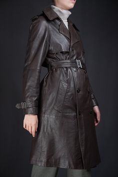 Jean Paul Gaultier Leather Trench-coat Dark Chocolate Brown - Etsy Leather Trench, Dark Chocolate Brown, Leather Trench Coat, Paul Gaultier, Jean Paul Gaultier, Jean Paul, Chocolate Brown, Dark Chocolate, Dark Brown