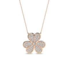 This Lucky Necklace showcases a floral motif with each petal embellished in diamond accents that capture the timeless beauty of blossoms. The floral diamond necklace design symbolizes luck and prosperity, making it a thoughtful and cherished gift. Luxury Diamond Flower Pendant Necklace, Exquisite Diamond Flower-shaped Jewelry, Luxury Flower Shaped Jewelry With Pave Setting, Elegant Flower Shaped Jewelry With Single Cut Diamonds, Elegant Flower-shaped Jewelry With Single Cut Diamonds, Dazzling Flower Pendant Jewelry With Single Cut Diamonds, Diamond Necklace With Flower Shape And Diamond Accents, Diamond Flower-shaped Necklace With Diamond Accents, Dazzling Flower Pendant With Single Cut Diamonds