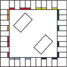 a square with two rectangles in the middle and three squares on each side