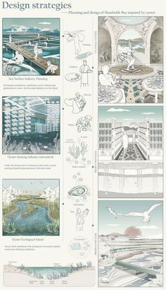 an illustrated diagram shows the various stages of building and water features in different buildings, including two