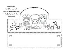 an envelope with the words happy labor day written on it and two children in uniform