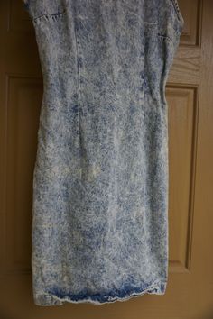 "Vintage Fredericks of Hollywood high contrast denim mini dress size 13. In good vintage condition! Measurements taken across front lying flat 20\" armpit to armpit 15\" across waist 20\" across hips 38\" length" Fitted Vintage Blue Denim Dress, Fitted Blue Vintage Denim Dress, Vintage Cotton Denim Mini Dress, Vintage Mini Length Denim Dress, Fitted Cotton Mini Dress With Washed Detail, Cotton Fitted Mini Dress With Washed Detail, Cotton Fitted Washed Mini Dress, Cotton Washed Mini Dress With Fitted Stretch, Fitted Retro Blue Denim Dress