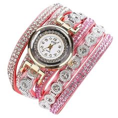 The quality of our products are strictly checked, environmentally friendly materials, do not hurt the skin, touched you, but also touched us! Women Fashion Casual Analog Quartz Women Watch Bracelet Watch Velvet Strap With Diamond Winding Bracelet Watch For Women Features: Waterproof: Daily Water , But Not for Bathing, Swimming, Diving, etc Style: Fashion, Casual Case Features:,Comfortable to Wear, Fashion Design Case Specification: fashion and luxury watch for women. Special plate adjustable wat Women Fashion Casual, Rhinestone Watches, Swiss Army Watches, Pink Watch, Bangle Watches, Watch For Women, Mode Casual, Watch Women, Watch Bracelet