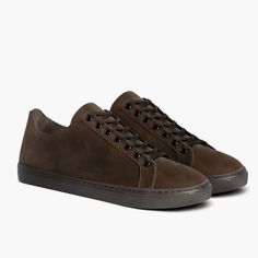 Men's Premier Low Top Sneaker In Brown 'Tobacco' Leather - Thursday Brown Calf Leather Sneakers With Leather Footbed, Brown Suede Rugged Sneakers, Brown Leather Sneakers For Fall, Thursday Boots Women, Mens Rugged, Thursday Boots, Boot Companies, Bag Icon, Innovative Fashion