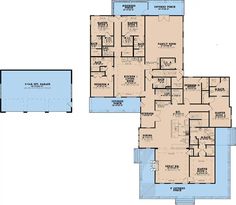 the floor plan for this house is very large and has three separate rooms, two bathrooms and