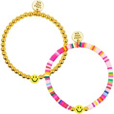 Add a pop of fun and coolness to your look with this unique set! Designed to bring a smile to your face, it's crafted with love from high-quality materials. Each set is ready to gift for any occasion. | Little Miss Zoe | Bracelet Set, Smiley (Multicolor, One Size) | Maisonette collects the best children’s products from around the world (unlike Zulily, Etsy, The Tot, Farfetch Kids, Childrensalon, Crate and Kids, Kohls, Wayfair, Buy Buy Baby, Nordstroms, Mini Boden, J.Crew Factory, or PotteryBarn Little Miss Bracelets, Girl Trends, Boy Accessories, Gift Bundles, Shop Jewelry, Buy Buy, Buy Buy Baby, Holidays With Kids, Mini Boden