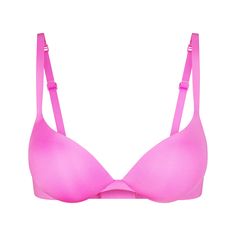 SKIMS ULTIMATE BRA TEARDROP PUSH-UP BRA | NEON ORCHID 2024 Wishlist, Pink Bra, Push Up Bra, Snug Fit, Push Up, Neon, Bra, Band, Fabric