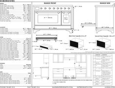 an instruction manual for the kitchen cabinets and stoves in this drawing, you can see what they are