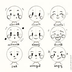 an image of different expressions drawn on paper