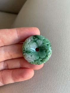 🌈 Jadeite Jade Donut Pendant, Light Green 🌷 Untreated Natural Jadeite/ Grade A Jade 🌷 Certified : YES 🌷 Jade from Myanmar/ Burma 🌷 Dimensions : ~ 30.2 x 30.2 x 10.4 mm 🌷 Color : Light Green 🌷 Free standard shipping from Hong Kong with tracking included 🌷 Take approximately 7-21 days to arrive worldwide Donut Pendant, Jade Bangle, Gemstones Jewelry, Burmese, 21 Days, Type A, Jewelry Necklace, Color Light, Light Green