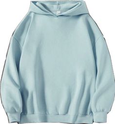 Trendy Solid Color Winter Hoodie, Trendy Solid Color Long Sleeve Hoodie, Trendy Long Sleeve Solid Color Hoodie, Cotton Solid Color Long Sleeve Hoodie, Winter Long Sleeve Solid Color Hoodie, Long Sleeve Solid Color Cotton Hoodie, Blue Solid Color Sweatshirt For Fall, Light Blue Long Sleeve Winter Sweater, Fall Blue Solid Color Sweatshirt