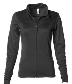 Womens Lightweight Poly-Tech Full Zip | Independent Trading Company Workout Jackets, Light Yoga, Sports Jackets Women, Gym Jacket, Yoga Jacket, Active Jacket, Athlete Workout, Tech Fleece, Yoga Workout