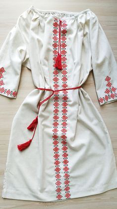 Slavic Ethnic Linen Dress for Women. Ukrainian Ethnics Clothes. Dress With Ethnic Traditional Embroidery. - Etsy Russian Traditional Dress, Ukraine Clothing, Slavic Clothing, Russian Embroidery, Ukrainian Clothing, Traditional Embroidery, Ethnic Outfits, Clothes Dress, Traditional Dress