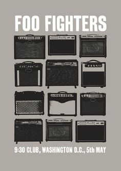 the foo fighters concert poster for their upcoming album, 9 - 30 club washington d c