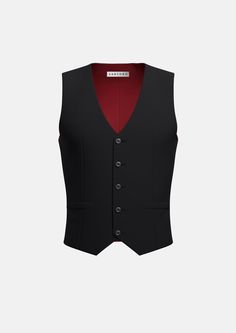 Black Crosshatch Vest - SARTORO Body Posture, Body Proportions, Grey Pants, Fabric Samples, Classic Looks, The Black, Unique Style, Custom Made, Sleek