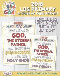 two cross stitch bible posters with the words, god and jesus on them in different colors