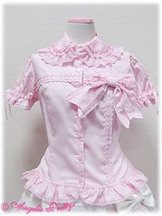 Angelic Pretty Dress, Cutecore Clothes, Cute Kawaii Outfits, Ribbon Blouse, Wrapping Ribbon, Pretty Shirts, Pretty Blouses, Lovely Clothes