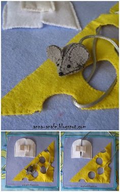 instructions to make a felt mouse ornament