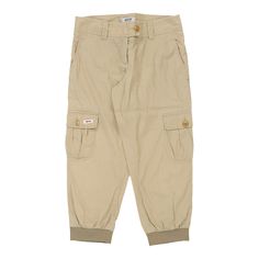 Vintage Cheap & Chic Moschino 14 Years beige cargo trousers, fit a 28" waist and 20" inseam. WAIST: 28 inches / 71cmsINSEAM: 20 inches / 51cmsRISE: 9 inches / 23cmsGENDER: boys CONDITION: good - mark on front.STYLE: cargo trousersERA: 1990sCOLOUR: beigeFABRIC: cotton blend Beige Workwear Bottoms With Flap Pockets, Beige Trousers With Flap Pockets, Beige Tapered Leg Cargo Pants With Patch Pockets, Beige Cargo Style Tapered Leg Pants, Beige Chinos With Pockets For Workwear, Beige Tapered Leg Cargo Bottoms, Beige Tapered Leg Bottoms With Cargo Pockets, Cream Cargo Pants For Workwear, Cream Cargo Pants With Pockets For Workwear