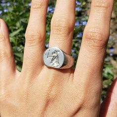 Wax Seal Ring, Ring Master, Pewter Ring, Gray House, Light Guide, Janelle Monáe, Vintage Silver Rings, Baba Yaga, Signet Rings