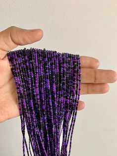 Dusk Lilac Waist Beads - African Waist Beads - Waist Beads - Body Beads - waistbeads - Belly Chain - Waistbead Design Ideas, Waist Beads Inspiration, Adjustable Waist Beads For Parties, Black Beaded Necklaces For The Beach, Black Heishi Beads For Beach, Bohemian Round Beads For Party, Faceted Beaded Bracelets For Party, Faceted Beaded Bracelet For Party, Multicolor Faceted Beads Waist Beads For Party