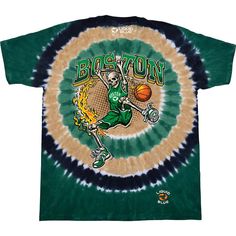 Made to order (pre-order) - ships in 15-20 business days. Dunk in Style: Unleash Your Passion with the Dunker Basketball Team Boston Tie-Dye T-shirt Unleash your passion for basketball with the Dunker Basketball Team City Tie-Dye T-shirt. This isn't just a shirt; it's a celebration of your favorite sport and Boston's spirit. Stand out from the crowd with a unique screen-printed design of a skeleton player, mid-power dunk. Show your team colors and feel the comfort and style as you wear it. The h Casual Basketball T-shirt With Screen Print, Throwback Sports T-shirt With Relaxed Fit, Throwback Relaxed Fit T-shirt For Sports, Basketball Fan Apparel Tops With Short Sleeves, Sports Events Fan Apparel T-shirt With Front Print, Basketball Fan Apparel Cotton T-shirt, Cotton Crew Neck T-shirt For Basketball, Basketball Fan Apparel Tops With Sublimation Print, Basketball T-shirt With Sublimation Print