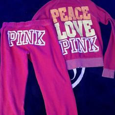 Victoria Secret Pink, 2 Piece Matching Bling Sweater And Sweatpants Size Small Excellent Condition And Hard To Find. Sweater And Sweatpants, Bling Sweater, Grey Tracksuit, Victoria Secret Outfits, Tracksuit Set, Pink Love, Secret Pants, Hard To Find, Victoria Secret