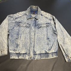 Vintage 80's Mens Large Blue Stonewashed Denim Jacket. This item is in excellent used condition with no major flaws. Measurements are : Top to Bottom-26.5 inches Pit to Pit-25 inches Sleeve Length-25 inches Vintage Faded Stonewashed Denim Jacket, Vintage Acid Wash Distressed Denim Jacket, Vintage Stonewashed Medium Wash Outerwear, Vintage Acid Wash Denim Jacket For Streetwear, Vintage Acid Wash Denim Jacket With Pockets, Acid Wash Vintage Denim Jacket With Pockets, Vintage Light Wash Distressed Outerwear, Retro Faded Washed Outerwear, Vintage Washed Medium Wash Denim Jacket