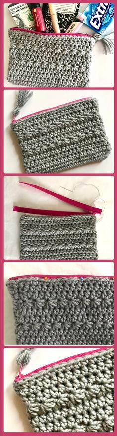 crochet purse pattern with instructions to make it look like an evening bag or clutch