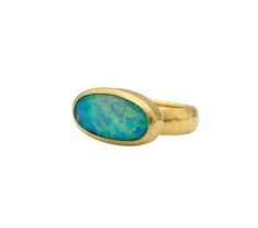 One-of-a-kind opal ring - Squash Blossom Vail Hallmarked Oval Ethiopian Opal Rings, Handmade Oval Opal Ring In Yellow Gold, Opal Jewelry Ring, Squash Blossom, Unique Jewelry Designs, Opal Ring, Unique Designers, Artistic Jewelry, Opal Jewelry