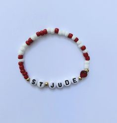 Welcome to the Hugs and Hearts Bracelet Line! It was put on my heart to create a bracelet that helps children and families at St. Jude. Being a teenager myself, this is really special to me to help other children and their families who are in unfair and hard situations. By purchasing this bracelet, 50% of the cost of the bracelet  ($3) goes to children and families at St. Jude.  Size: 6.5 inches The elastic is doubled up! Being A Teenager, Hearts Bracelet, Bracelet Heart, St Jude, Double Up, Children And Family, Heart Bracelet, Helping Kids, Jewelry Bracelets