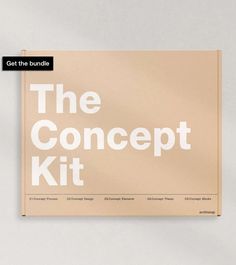 the concept kit is designed to be used as a brochure or book cover