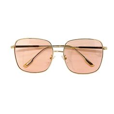 Monica - Square Frame Sunglasses-Sunglasses-Dani Joh-Light Brown-Dani Joh Pink Metal Frame Sunglasses For Summer, Summer Pink Sunglasses With Metal Frame, Rose Gold Polarized Sunglasses For Summer, Rose Gold Sunglasses With Gradient Lenses For Summer, Trendy Rose Gold Sunglasses For Spring, Rose Gold Tinted Sunglasses For Summer, Summer Rose Gold Polarized Sunglasses, Trendy Rose Gold Tinted Sunglasses, Summer Rose Gold Tinted Sunglasses