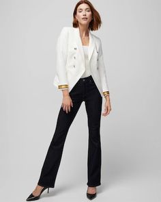 WHBM® Studio Blazer | White House Black Market Blazer White, Mark Price, Tailored Dress, White Blazer, Holiday Fashion, White House Black, White House Black Market, Black House, House Black