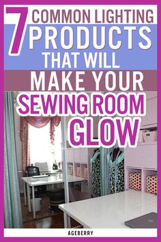 a guide on sewing room lighting Sewing Room Lighting, Easy Beginner Sewing Projects, Craft Room Lighting, Quilt Sewing Room, Beginner Sewing Projects, Room Lighting Ideas, Clever Inventions