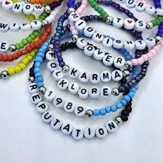 Eras Tour Friendship Bracelets/eras Tour /album Bracelets - Etsy Turkey Ts Bracelet, Album Bracelets, Friendship Bracelets Eras Tour, Bracelets Eras Tour, Eras Tour Friendship Bracelets, Bracelets Friendship, Name Bracelet, Christmas Gingerbread, Eras Tour