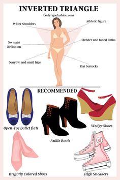 Shoes For Inverted Triangle Body Shape, Body Type Clothes, Inverted Triangle Fashion, Rockstar Girl