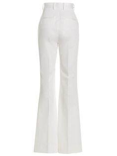 98% Cotton, 2% Elastane Elegant Spring Wide-leg Jeans, Elegant Wide-leg Spring Jeans, Elegant Wide-leg Jeans For Spring, Elegant Wide Leg Spring Jeans, White Flared Formal Bottoms, Chic Formal Wide-leg Jeans, Elegant Formal Jeans For Spring, Chic Wide Leg Formal Jeans, Chic Formal Wide Leg Jeans