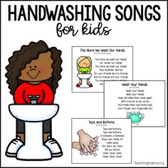 a hand washing song for kids to help them learn how to wash their hands in the bathroom