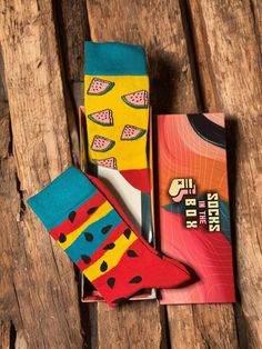 Brighten up your wardrobe with our Vibrant Watermelon-Themed Socks! These playful and colorful socks feature bold, fruit-inspired designs that are perfect for adding a splash of summer fun to any outfit. Whether you're a fruit lover or just enjoy quirky fashion, these socks are sure to make a statement. 🍉 Juicy Watermelon Design: One sock is adorned with whimsical watermelon slices, while the other features a creative interpretation of watermelon colors and seeds. The mix of bright, cheerful hu Watermelon Design, Summer Socks, Juicy Watermelon, Watermelon Designs, Summer Sock, Creative Accessories, Watermelon Slices, Quirky Fashion, Colorful Fruit