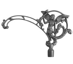 11 3/4 Angel Cast Iron Bridge Lamp Arm Bridge Lamp, Iron Bridge, Antique Floor Lamps, Industrial Style Lamps, Arm Cast, Iron Floor Lamp, Antique Lamp, Unglazed Porcelain, Arm Floor Lamp