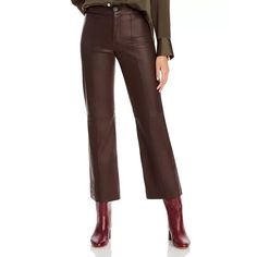 Vince Lamb Leather Flare Pants Women'S 10 Dark Brown Pocket Button Zip Closure Vince Lamb Leather Flare Pants Women's 10 Dark Brown Pocket Button Zip Closure Retail $2,000.00 Upgrade Your Wardrobe With These Stylish Vince Leather Flare Pants In A Deep, Rich Dark Brown Color. These Pants Feature A Flat Front With A Zip And Button Closure, Making Them Perfect For Both Casual And Workwear Occasions. The High-Rise Fit And Regular Sizing Make Them A Comfortable Fit For Women's Size 10 With A 34- Fall Leather Pants With Button Closure, Fall Brown Pants With Button Closure, Brown Pants With Button Closure For Fall, Fall Season Brown Pants With Button Closure, Brown Workwear Bottoms With Button Closure, Leather Bottoms With Pockets For Office, Brown Bottoms With Button Closure For Work, Wide Leg Leather Pants With Button Closure For Work, Leather Office Bottoms With Pockets