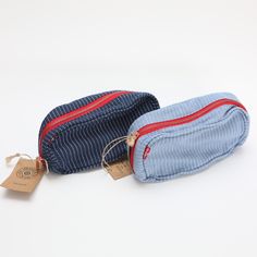 Set Of 2 Levi's Striped Blue Fabric Zipper Pencil Pouches/Case 7"X3.25"X2.5" 100% Cotton Sold By Target Cute Pencil Pouches, Pencil Pouches, Cute Pencil Case, School Pencils, Office Set, Wallet Pouch, Pencil Cases, Pencil Pouch, Cute Bags