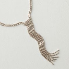 Metal Necklace - This brass-beaded necklace makes a striking statement, while its comfortable weight and movement are perfect for the restaurant or the dance floor. Adjustable chain closes with a hook clasp. Metal Necklace, Fringe Necklace, Artful Home, A Hook, Hook Clasp, Tassel Fringe, The Restaurant, Metal Necklaces, The Dance