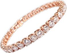 Luxury Rose Gold Tennis Bracelet For Wedding, Rose Gold Diamond Tennis Bracelet With Prong Setting, Formal Rose Gold Diamond Tennis Bracelet, Dazzling Rose Gold Tennis Bracelet With Diamond Accents, Luxury Rose Gold Tennis Bracelet For Anniversary, Anniversary Rose Gold Tennis Bracelet With Diamond Accents, Luxury Rose Gold Tennis Bracelet For Formal Occasions, Of White Color, Diamond Tennis Bracelet