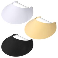 PRICES MAY VARY. Multi Color Optional: you will receive 3 sun visors in 3 classic colors of black, white, and khaki; Enough quantity and colors to satisfy your daily use and replacement needs, you can also share them with family or friends Reliable Material: this string sun visor is made of quality foam material, which is safe and reliable, lightweight and soft, waterproof and colorfast, can effectively provide a comfortable wearing experience, and is a must have for your summer outings Adjustab Cheap Black Snapback Hat With Curved Visor, Cheap Hats With Letter Print And Curved Visor, Cheap Green Hats With Uv Protection, Visors For Women, Tennis Visor, Hat Fabric, Sun Visor Hat, Womens Golf, Visor Hat