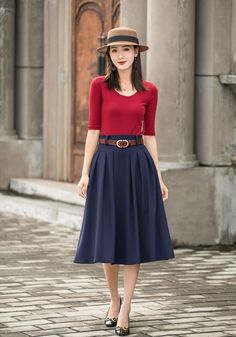 "DETAIL * 50% linen, 50% cotton * No lining * Belt loops * Seam pockets * Right zipper closure * A Line skirt * Wash by hand or machine with cold water * Only three color now * Belt is not sale items * More colors https://etsy.me/3ll4se1 * The model is 170cm (5′7″) tall with a 80cm (31.5\") bust, 66cm (26\") waist. She is wearing the Khaki skirt in size XS with custom length 27\". * Choose CUSTOM Order if you Can't find your size in our size Chart Chang the Length Your Height is not Between 5'1\ Casual Knee-length Pleated Skirt In Solid Color, Red Flared Pleated Skirt For Work, Solid Color Knee-length Skirt With Pleated Waist, Casual A-line Pleated Skirt With Pockets, Solid Color Pleated Midi Skirt For Work, Long Solid Color Pleated Skirt For Work, Solid Color Knee-length Cotton Pleated Skirt, Knee-length Cotton Pleated Skirt, Solid Color Full Pleated Skirt For Work