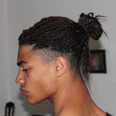 Man Bun Styles, Box Braids Men, Braided Man Bun, Man Bun Hairstyles, Braids Pictures, Haircut Pictures, Braided Bun Hairstyles, Mens Braids Hairstyles, Mens Braids