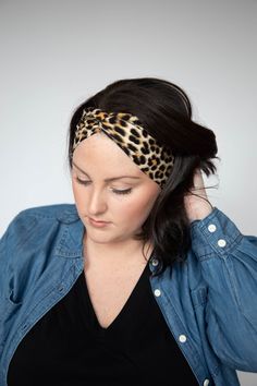 You can't always have perfect hair but you can have the perfect headband!  ✿ Here is a simple headband which in my business are called The Twistie and the Plain Jane. A perfect animal print accessory to juice up your outfit for the day! Whether you're busy or relaxing all day these headbands are non-slip & painless - no headaches from these headbands!!  ✿ These are so comfortable with the softest material around & extremely stretchy!  ✿ The Twistie is so versatile, it gives you the option to also turn the twist to the back of your head so you can wear the plain side in the front! The more options the better ☺ ✿ These headbands have a ~20" circumference & are ~3 1/2" wide.  ✿ Machine wash on delicate + cold. Dryable, but for best quality I recommend letting air dry. ✿ One size fits all! If Cheetah Headband, Womens Headband, Simple Headbands, Headband Outfit, Plain Jane, Headbands For Women, Hair Accessories Headbands, Perfect Hair, Outfit Of The Day